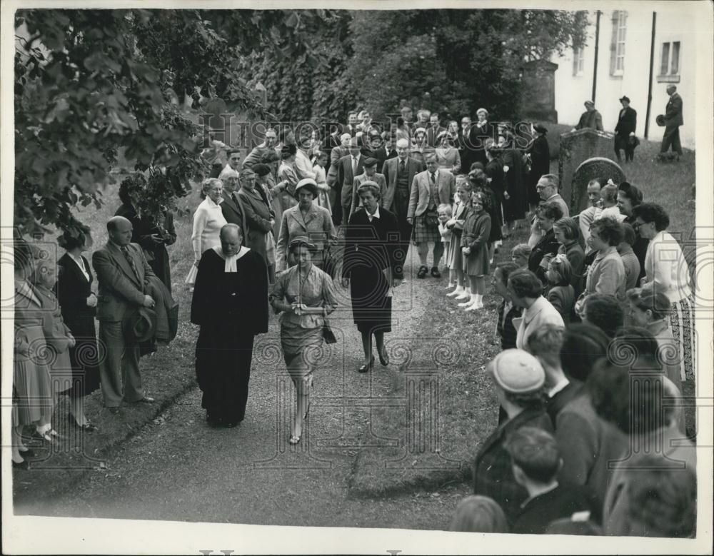 1955 Press Photo Princess Margaret attended morning Service - Historic Images