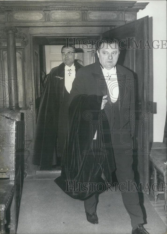 1967 Press Photo Franz Josef Strauss & Dr. Rudolf Hanstein - Historic Images