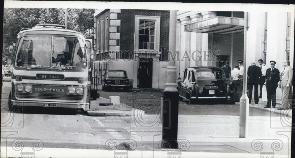 1978 Press Photo Arab attack on El Al aircrew in Mayfair area hotel - Historic Images