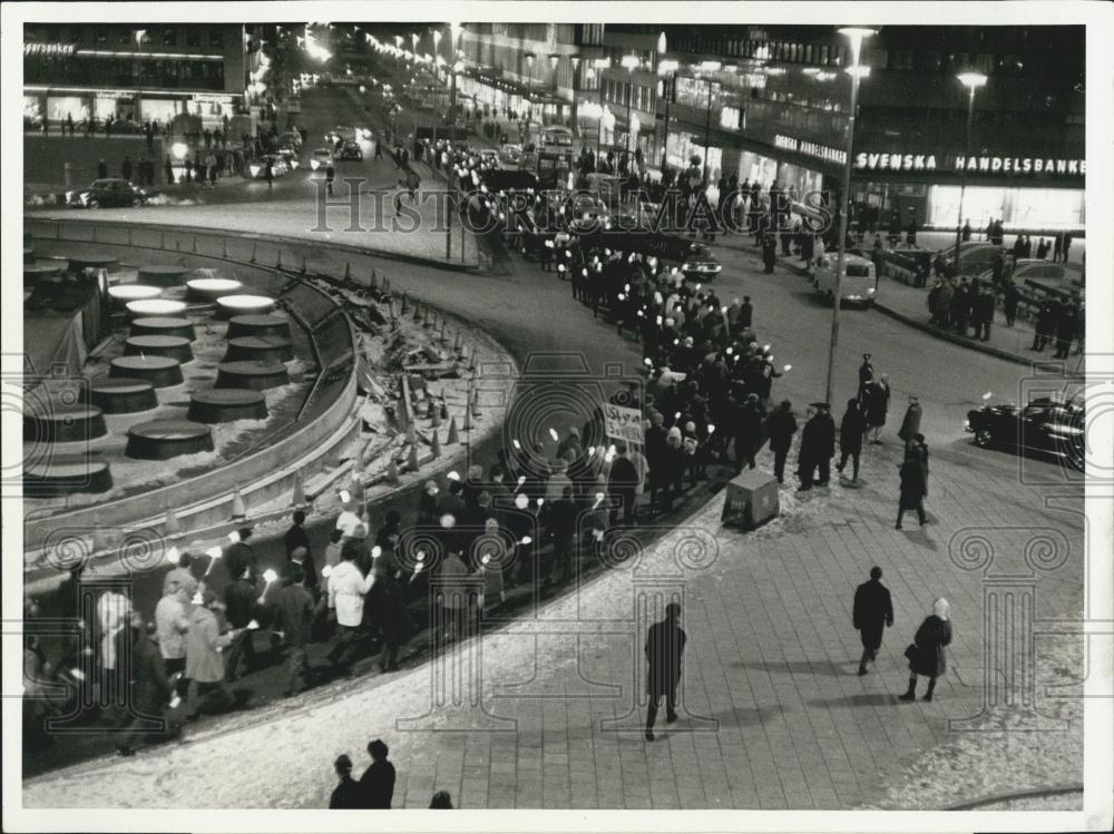 1968 Press Photo Anti- Vietnam demonstration in Stockholm - Historic Images