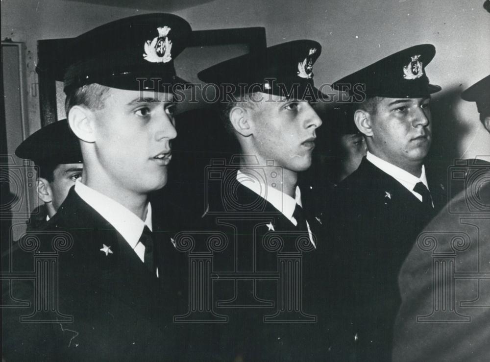 Press Photo Prince Amedeo D&#39;Aosta pictured at Naval College in Livorno - Historic Images