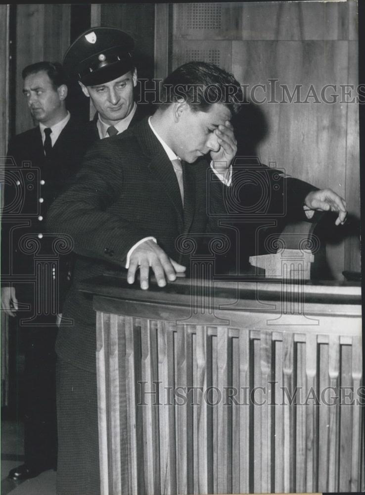 1958 Press Photo trial by jury of the Munich Court III Mechanic Anton Renner - Historic Images