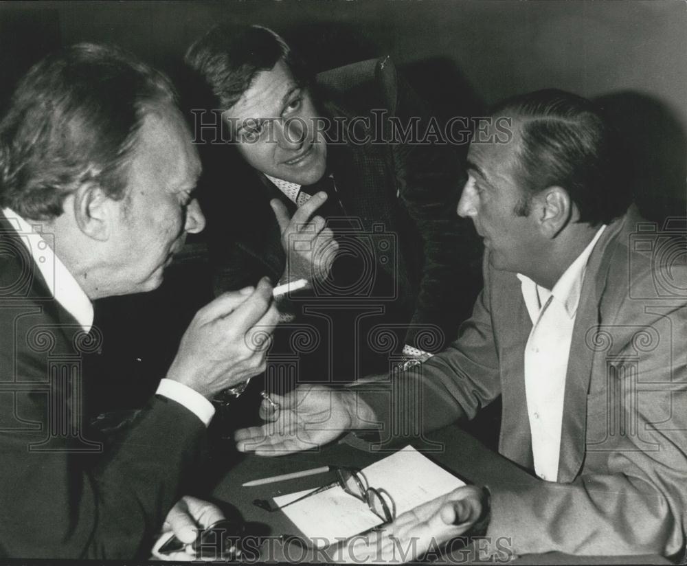 1947 Press Photo Simoncini, Giorgio Benvenuto and Ravenna At Trade Union Meeting - Historic Images