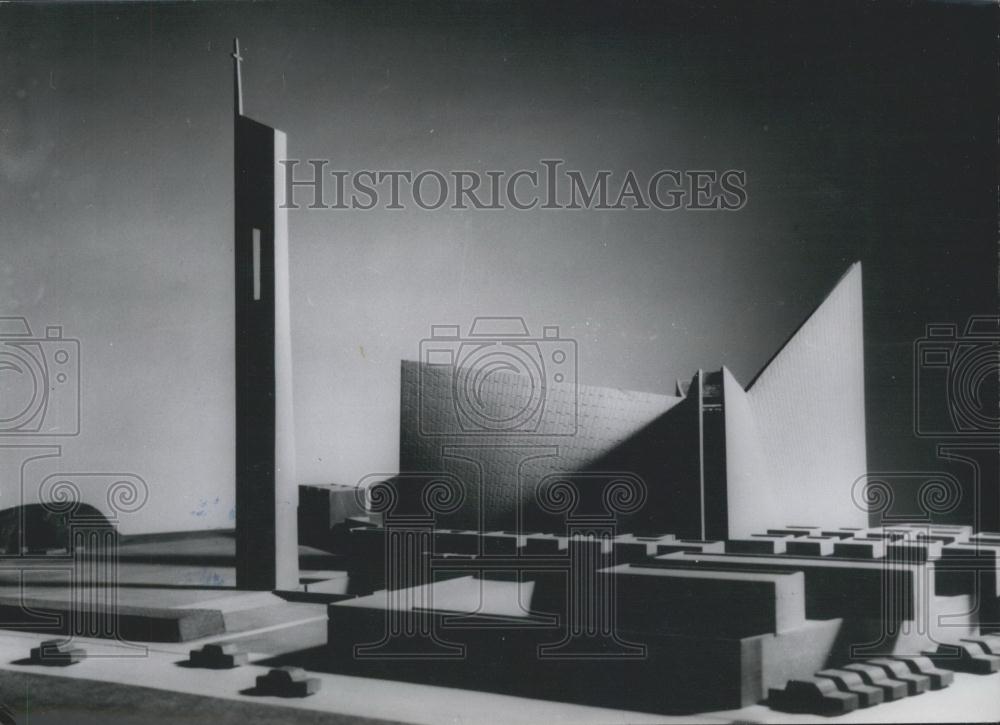 Press Photo Model of the Cathedral of the Immaculate Conception in Tokyo - Historic Images