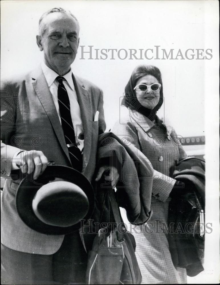 1965 Press Photo Actor Fredric March and wife actress Florence Eldridge - Historic Images