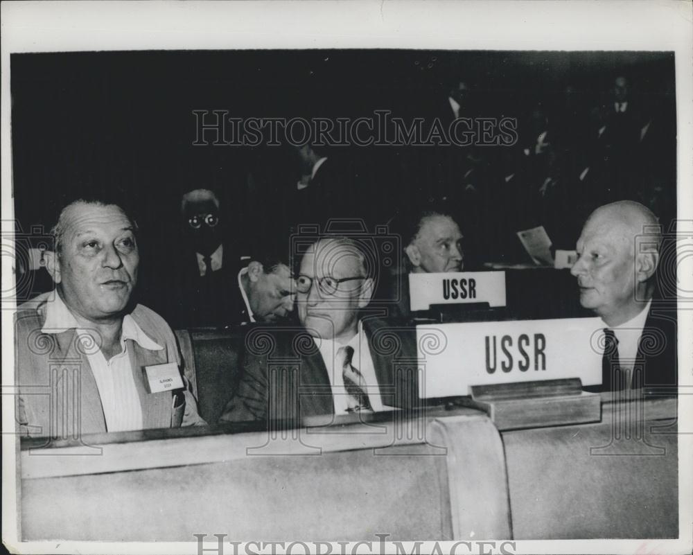 Press Photo Atoms for Peace Conference in Geneva Soviet Delegation - Historic Images