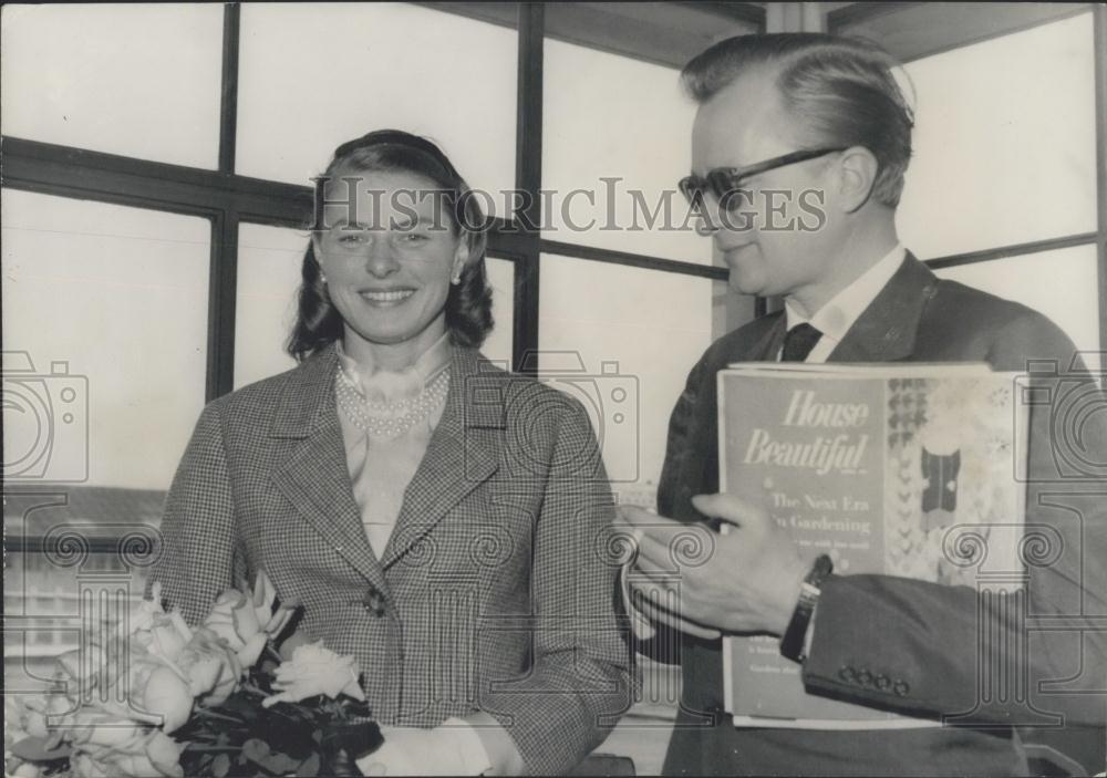 1959 Press Photo Actress Ingrid bergman Lars Schmidt - Historic Images