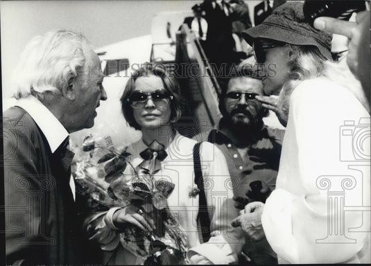Press Photo Ellen Burstyn,Melina Mercouri and husband Jules Dassin - Historic Images