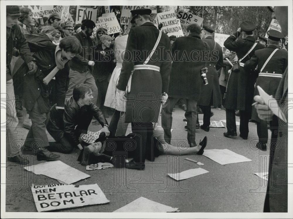 Press Photo Bankers Meeting at Hotel Foresta In Stockholm - Historic Images