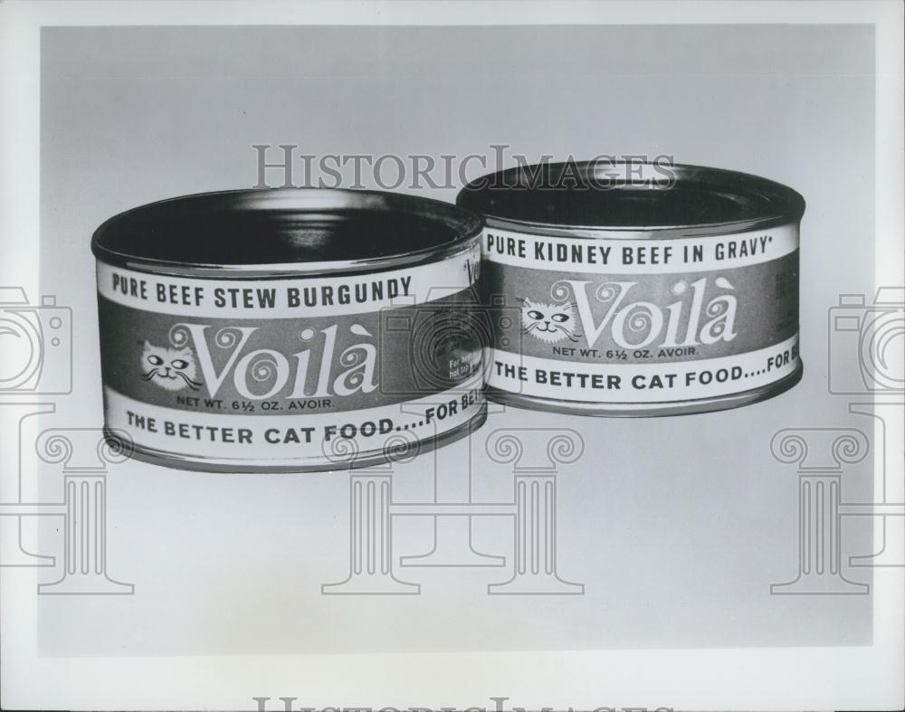 Press Photo Voila Canned Cat Food - Historic Images