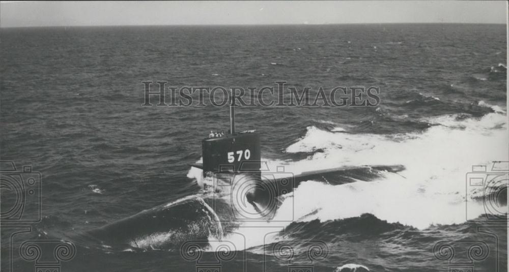 1974 Press Photo Japan&#39;s latest Submarine &quot;Kuroship&quot; - Historic Images