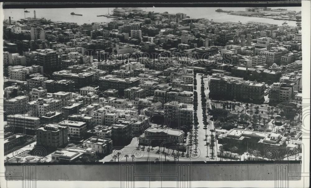 Press Photo Aerial View Of Port Said - Historic Images