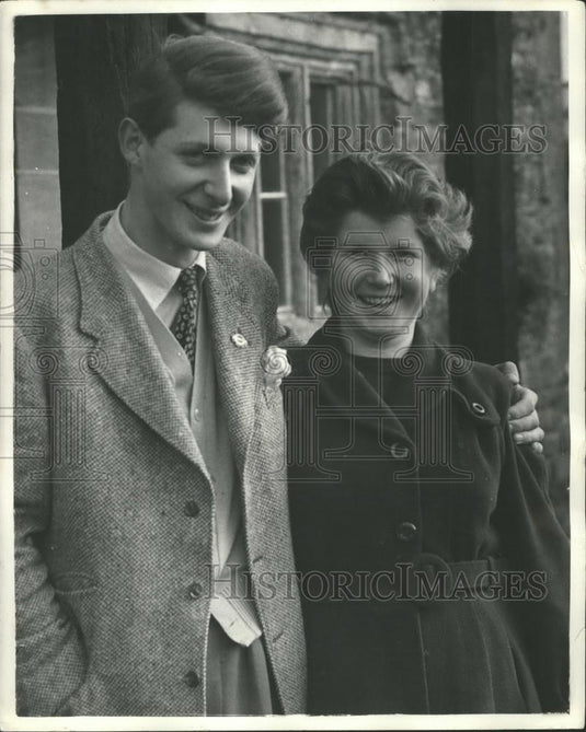 1957 Press Photo The Squire's Son prepares for his wedding to village girl - Historic Images