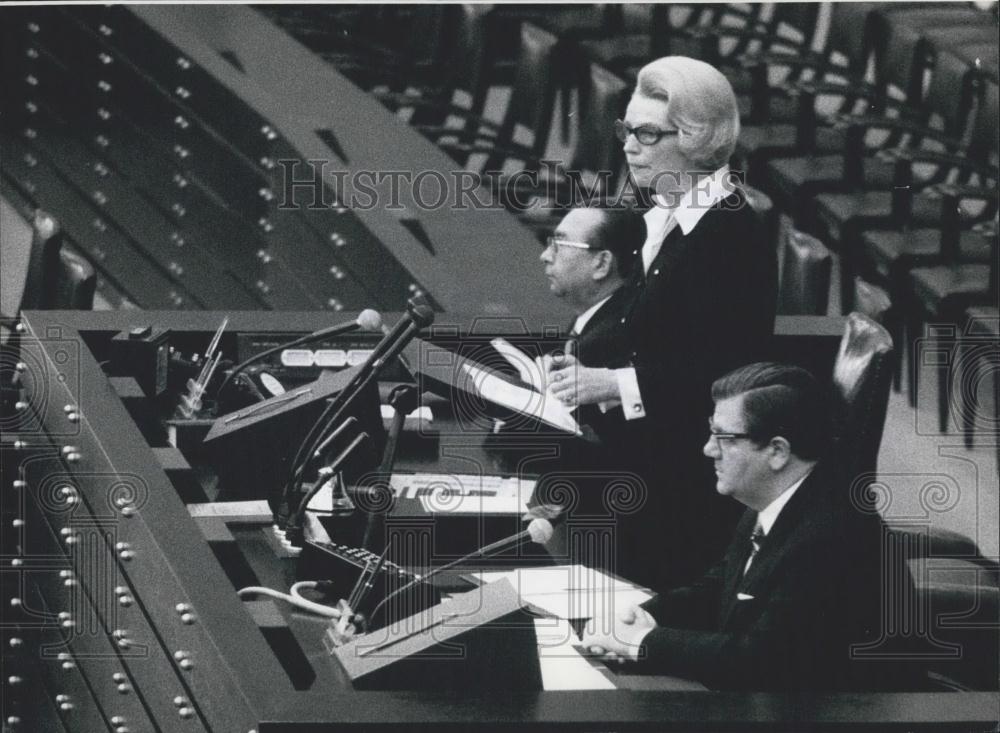 1972 Press Photo Parliament President Annemarie Renger - Historic Images