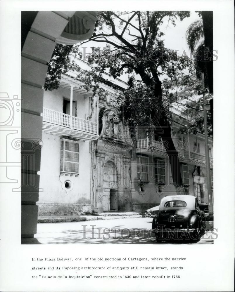 Press Photo Plaza Bolivar, Palacio De La Inquisicion, Cartagena South America - Historic Images