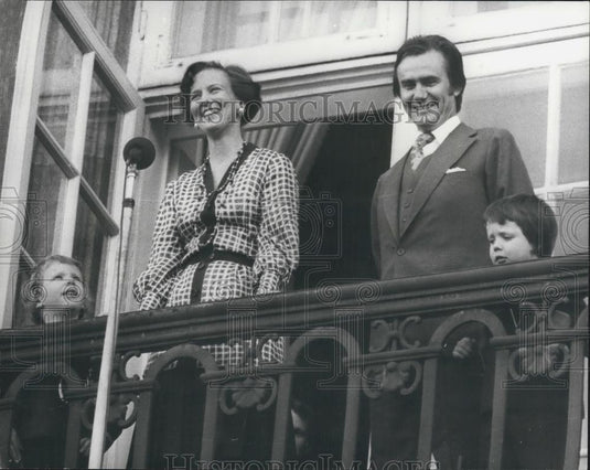 1974 Press Photo Queen Margrethe of Denmark & family - Historic Images