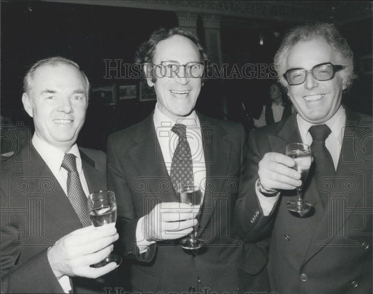 1978 Press Photo Ray Cooney Laurie Marsh Brian Rix Trafalgar Theatre New York - Historic Images