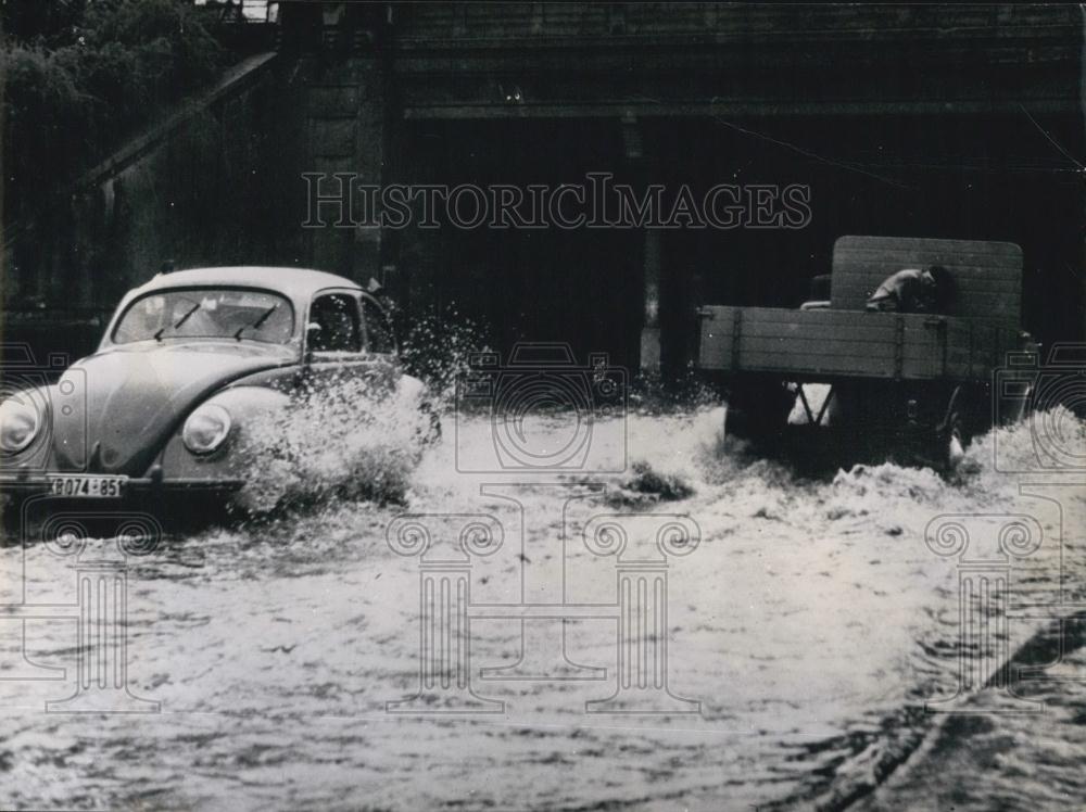 1955 Press Photo Floods in Southern Bavaria - Historic Images