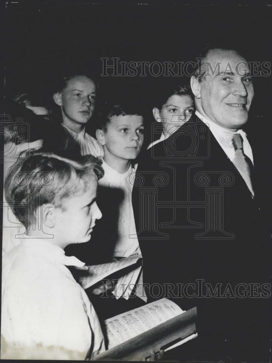 1956 Press Photo Thomaskantor Professor Guenther Ramin - Historic Images
