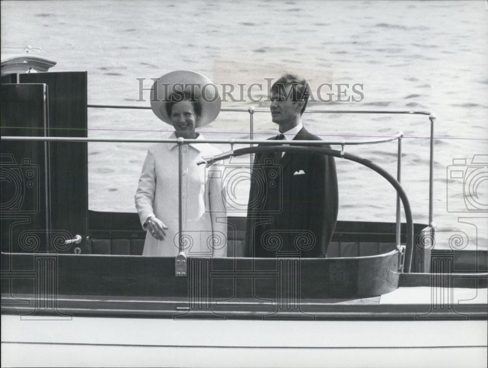 1967 Press Photo Princess Margret and Count Henri Inspect Danish Fleet - Historic Images