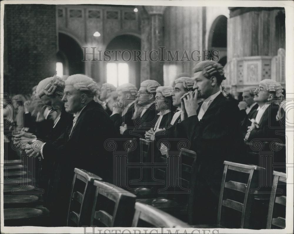 1957 Press Photo Judges During Red Mass At Westminster Cathedral - Historic Images