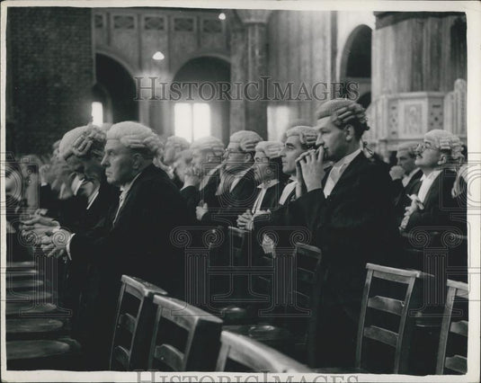 1957 Press Photo Judges During Red Mass At Westminster Cathedral - Historic Images