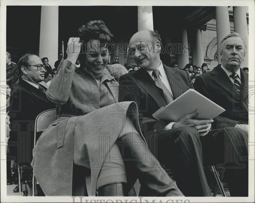 1978 Press Photo Bess Myerson &amp; New York Mayor Edward I. Koch, NY Gov Carey - Historic Images