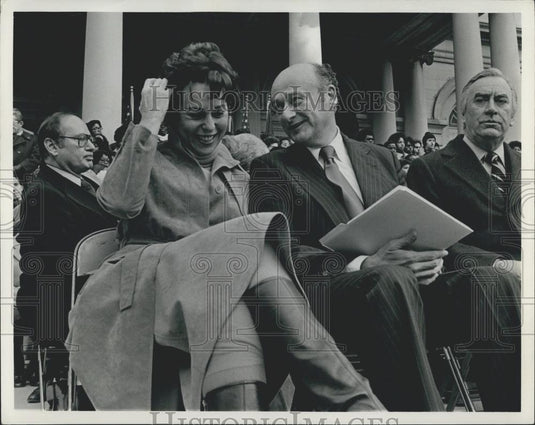 1978 Press Photo Bess Myerson & New York Mayor Edward I. Koch, NY Gov Carey - Historic Images