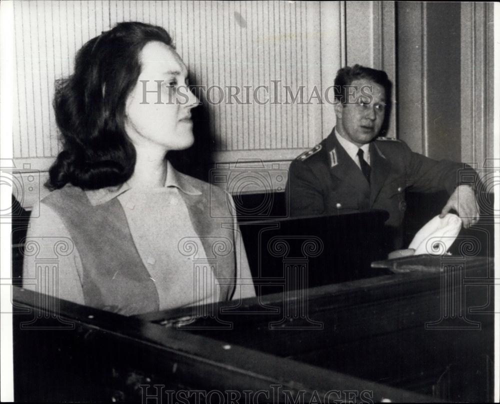 1968 Press Photo Gisela Werler of West Germany, accused of robbing German Banks - Historic Images
