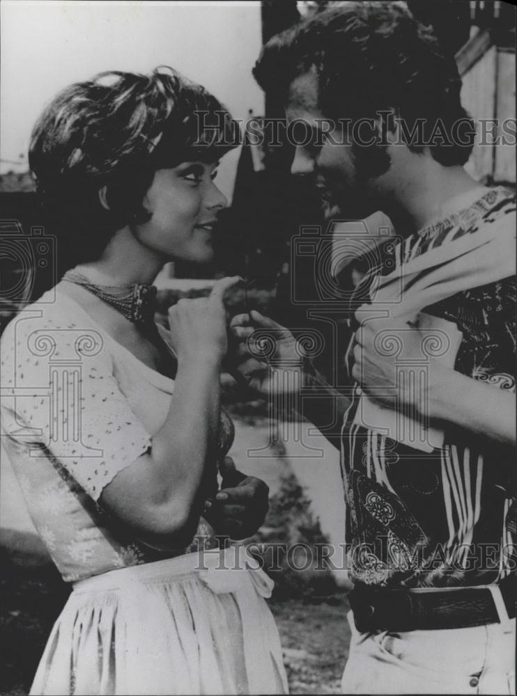 1971 Press Photo Actors Uschi Glas and Hij Baumler - Historic Images