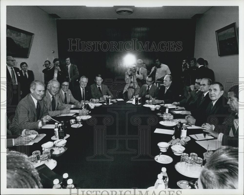 1978 Press Photo Gromyko &amp; Vance meeting on disarmament - Historic Images