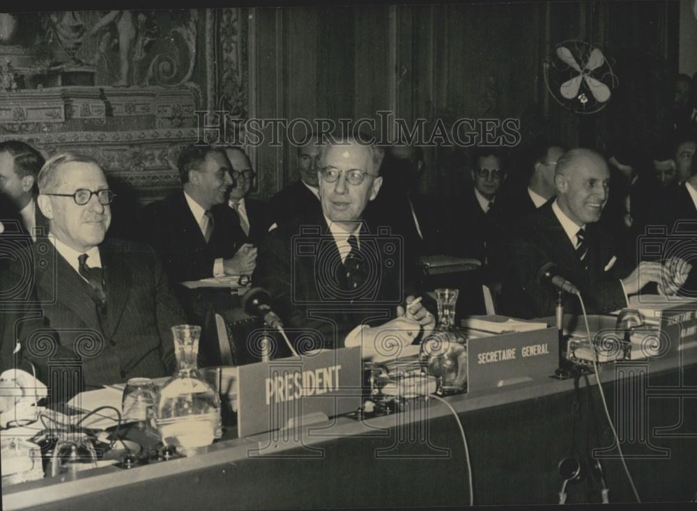 Press Photo onference of the Ministers of the Organization of European Cooperati - Historic Images