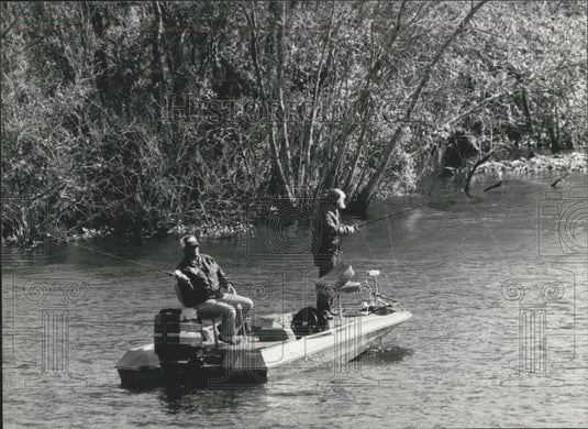 1982 Press Photo River cruising in Florida on St. Johns river - Historic Images