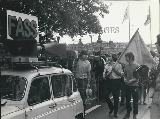 Press Photo Zurich's student protest against arbitrary justice - Historic Images