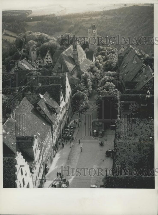 Press Photo View of the medieval city of Rothenburg. - Historic Images