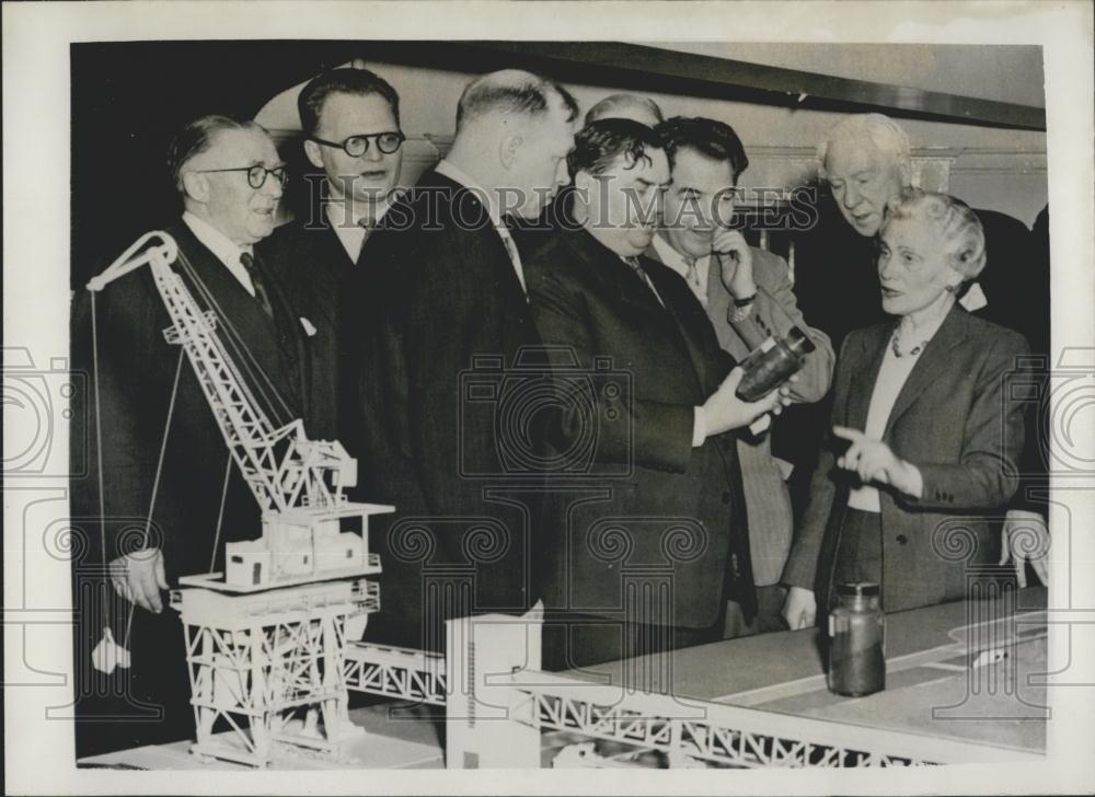 1956 Press Photo Georgi Malenkov Soviet Minister Power Stations Atomic Research - Historic Images