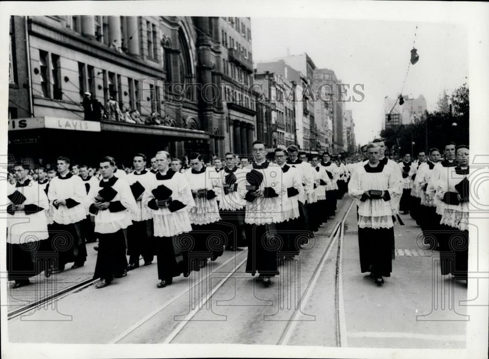1953 Press Photo Eucharistic Procession in Australia - Historic Images