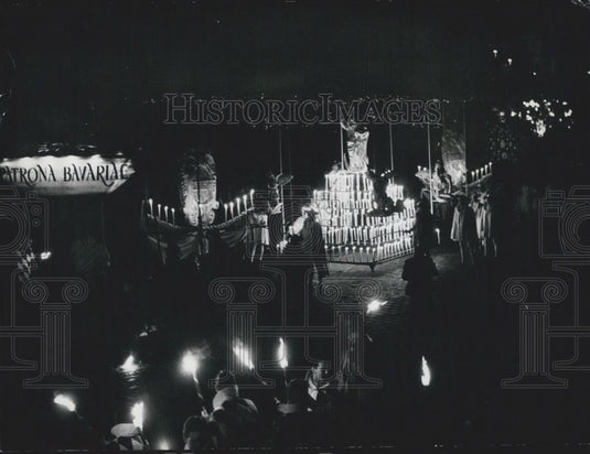 1958 Press Photo Patron Saint Of Bavaria, 800 Years Festival In Munich Germany - Historic Images
