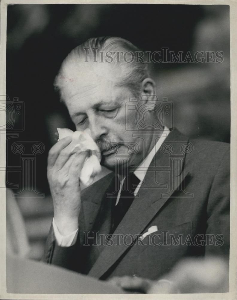 1961 Press Photo Prime Minister Harold Macmillan Conservative Conference - Historic Images