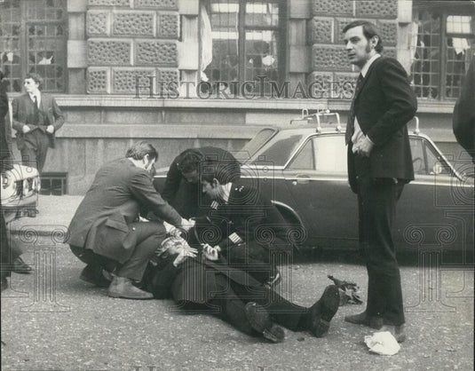 1973 Press Photo Explosion outside the Old Bailey - Historic Images
