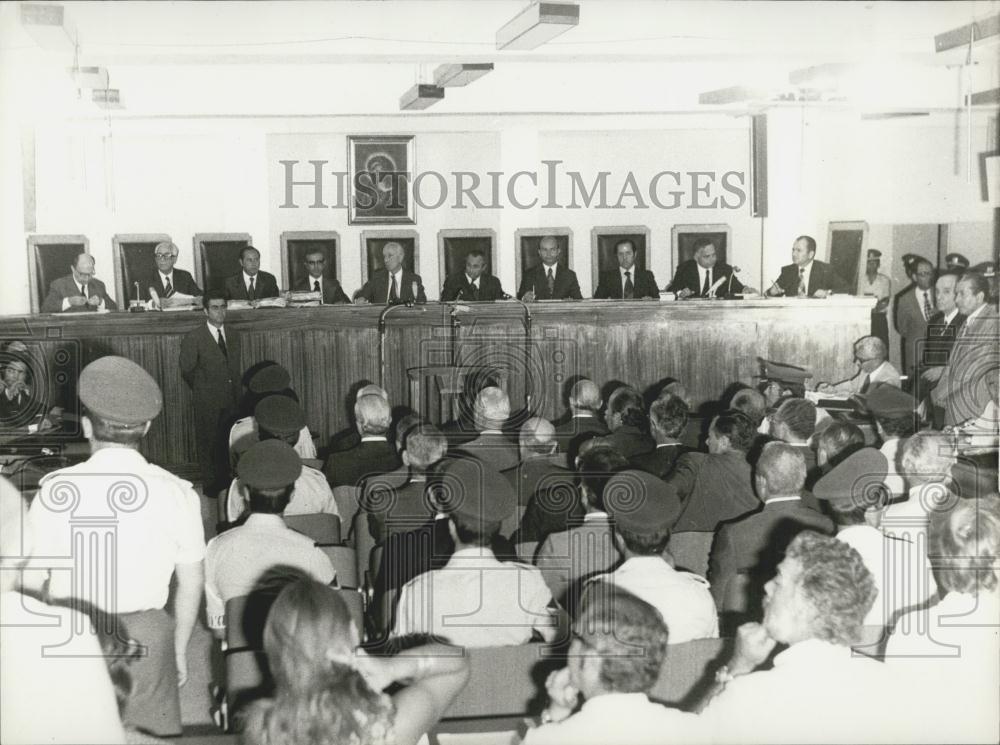 1975 Press Photo Former Greek Junta On Trial - Historic Images