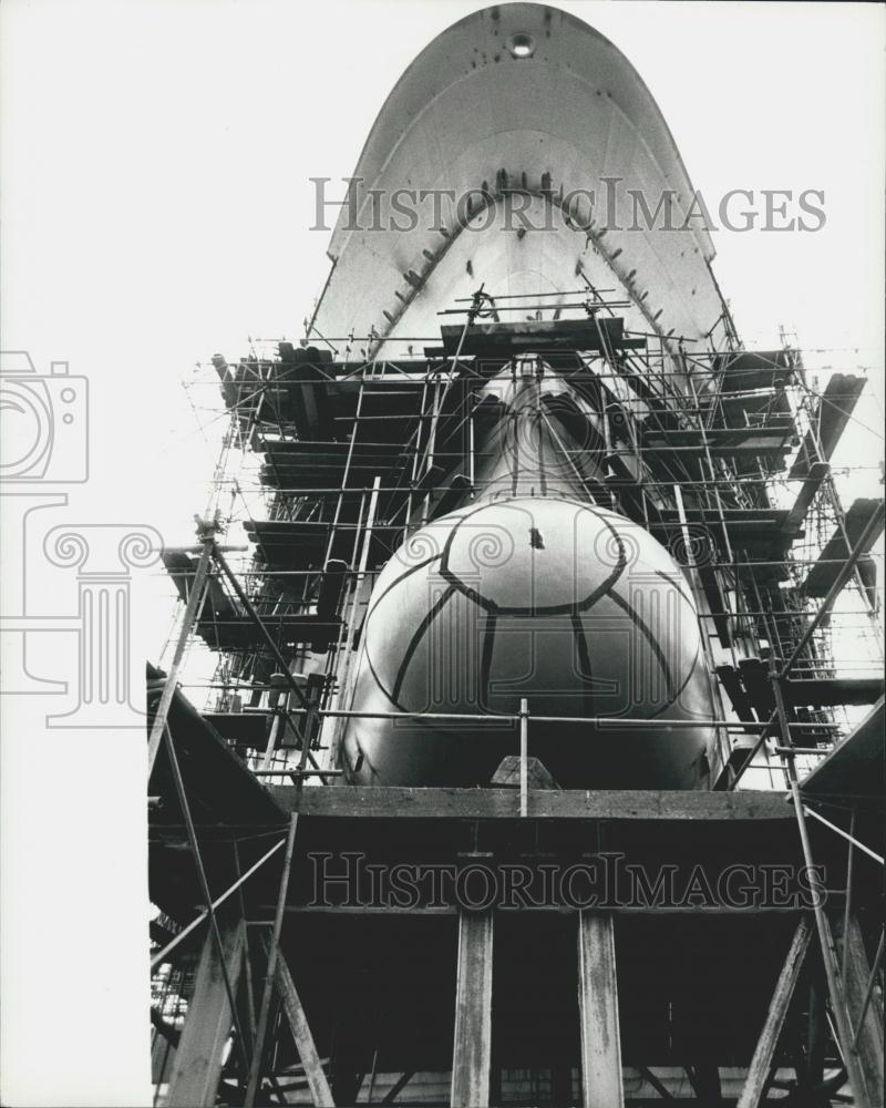 Press Photo State Shipbuilding Docks, Newcastle, Australia - Historic Images