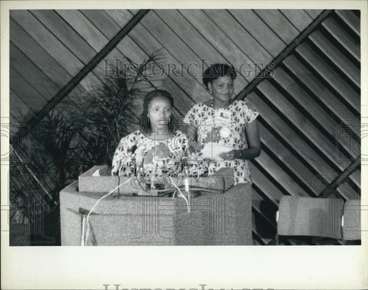 1985 Press Photo Conference on United Women's Decade Meets in Nairobi - Historic Images