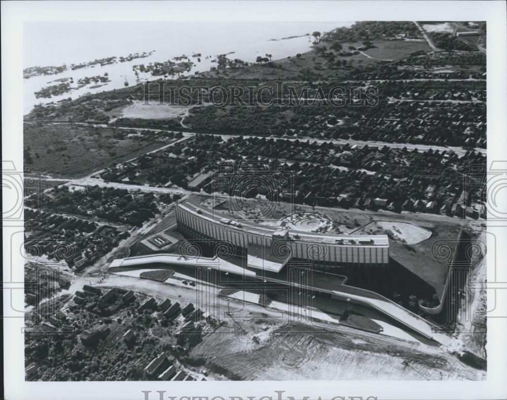 Press Photo Brazil Aerial View Tropical Santerem Hotel - Historic Images