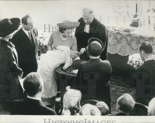 1969 Press Photo Princess Benedikte and Prince Richard's first child baptized - Historic Images