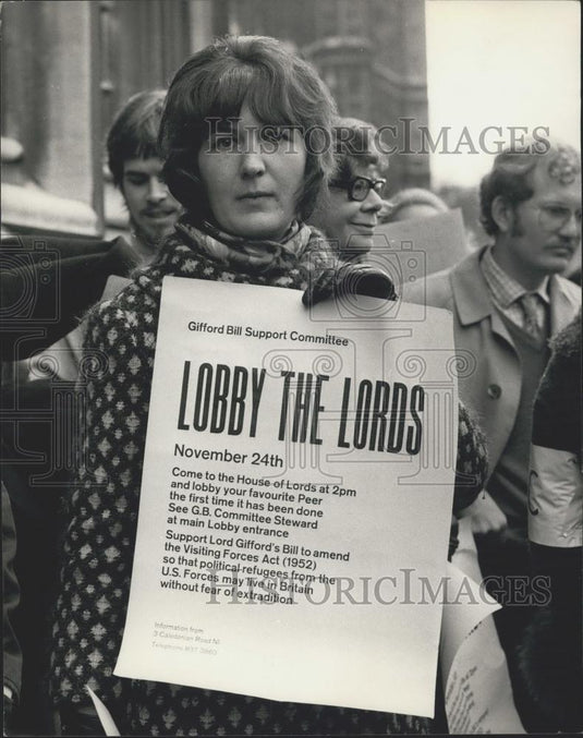 1970 Press Photo Organized Lobby Of The House Of Lords- Over Extradition - Historic Images