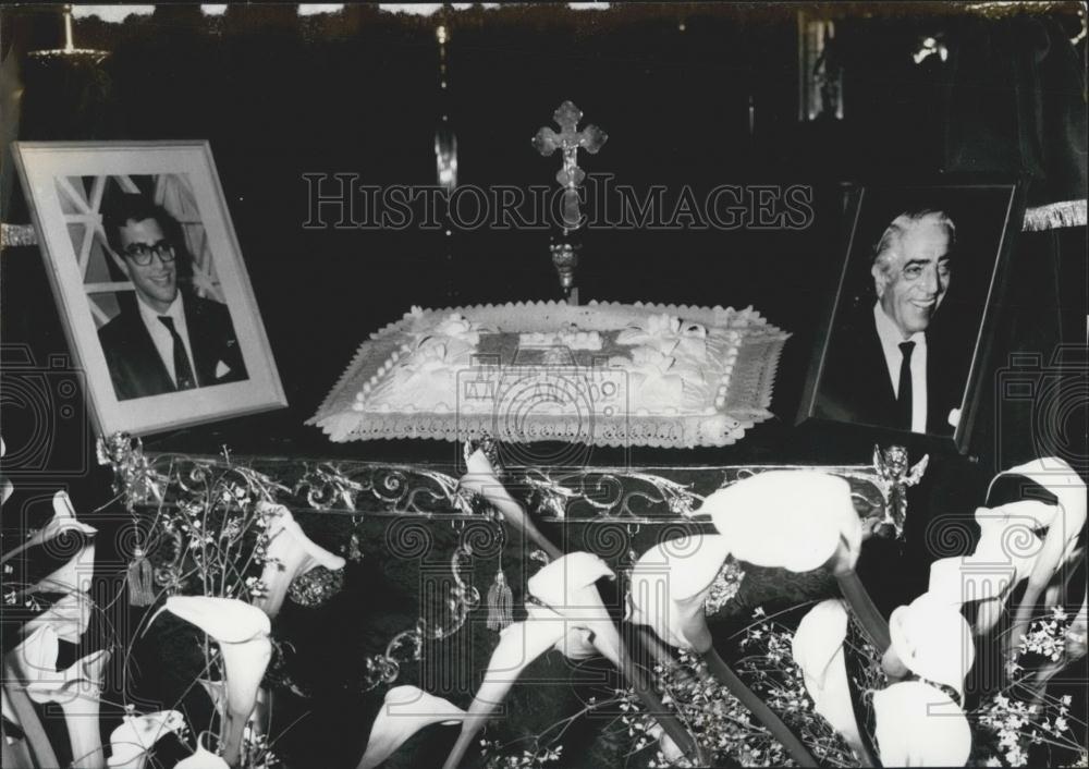 1975 Press Photo Funeral of Aristotle and Alexandros Onassis - Historic Images