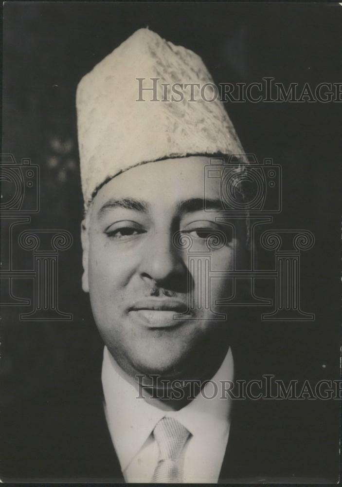 1956 Press Photo Moulay Hassan Ben Moulay El Mehadi,Morocco Amb to London - Historic Images