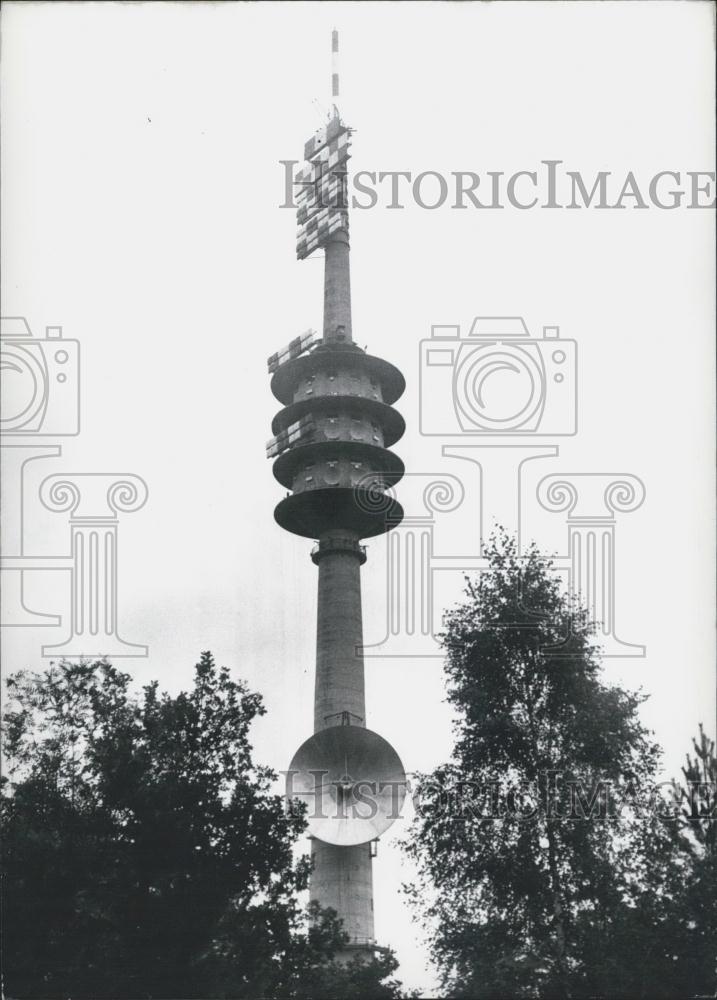 1966 Press Photo Berlin Telecommunication Tower On Schaferberg At Wannsee - Historic Images