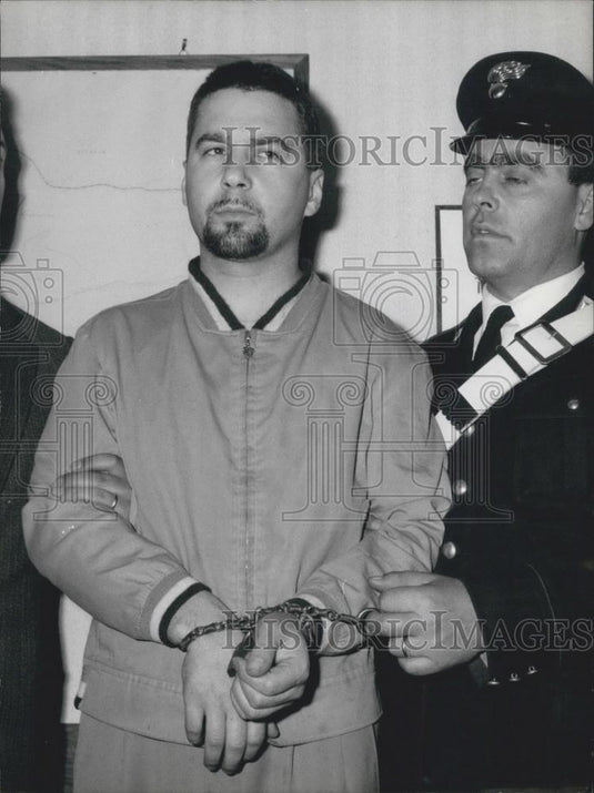 1967 Press Photo Franco Torregiani Arrested-Murder Of Gabriele/Silvano Menegazzo - Historic Images